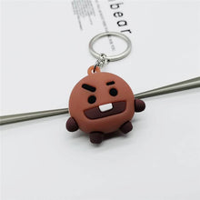 Load image into Gallery viewer, Korean Bangtan Boys Cartoon Keychain Personalized Cute Key Chain 3D PVC Doll Keychains For Women Men Key Ring Chain Bag Pendant