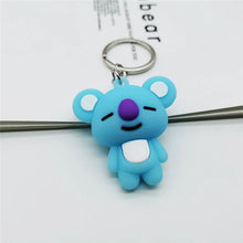 Load image into Gallery viewer, Korean Bangtan Boys Cartoon Keychain Personalized Cute Key Chain 3D PVC Doll Keychains For Women Men Key Ring Chain Bag Pendant